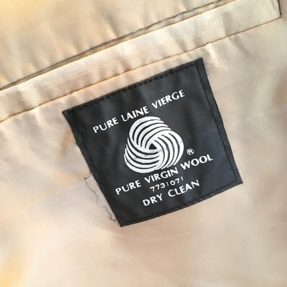 Vintage Men’s Blazer A.Gold & Sons Pinstripe Wool Moka Cream Old money 42L - Picture 9 of 15